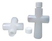 Garrafa Cruz 100ml Vermelha - Vidro Decorativo Cor:Branco