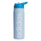 Garrafa de água adidas 600mL Straw Top Metal isolada a quente/frio