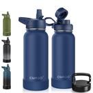 Garrafa de água CIVAGO isolada 950ml em aço inoxidável azul marinho