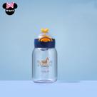 Garrafa De Água Com Canudo De Desenho Animado Fofo Infantil Com Tampa 400ML Cor:Azul