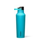 Garrafa de água Corkcicle Sport Canteen isolada 600ml azul capri