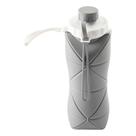 Garrafa de água dobrável portátil de silicone 600ml para chá ao ar livre