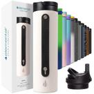 Garrafa de água Elemental Iconic Stainless Steel 591mL com canudo