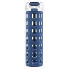 Garrafa de água Ello Syndicate de vidro reutilizável 590 ml azul sem BPA