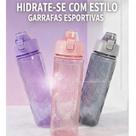Garrafa de Água Fitness 1000ml com Tampa Flip e Trava de Segurança Design Texturizado Antiderrapan Garrafa de Água Fitness 1000ml com Tampa Flip e Trava de Segurança Design Texturizado Antiderrapan