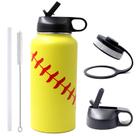 Garrafa de água FMYWZS Softball 950ml em aço inoxidável isolada a vácuo Garrafa de água FMYWZS Softball 950ml em aço inoxidável isolada a vácuo