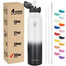 Garrafa de água Han's Bottle Sports 950 ml com tampa de palha isolada a vácuo Garrafa de água Han's Bottle Sports 950 ml com tampa de palha isolada a vácuo
