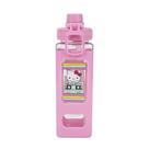 Garrafa de água Hello Kitty Cassette Tape 700ml de plástico rosa Garrafa de água Hello Kitty Cassette Tape 700ml de plástico rosa
