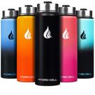 Garrafa de água HYDRO CELL isolada em aço inoxidável 700mL preta