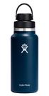Garrafa de água Hydro Flask Wide Mouth 946 ml com tampa de água Indigo