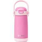 Garrafa de água isolada Fimibuke Kids 420ml com tampa e alça de palha