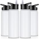 Garrafa de água isolada VQRRCKI 700mL em aço inoxidável, pacote com 4