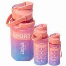 Garrafa de Agua Kit 3 Unidades Squeeze Varias Cores -CASA LGM