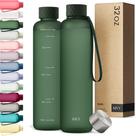 Garrafa de água KIVY 950 ml leve e resistente a impactos verde-escuro