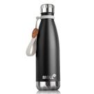 Garrafa de água Mollcity Stainless Steel 500mL isolada preta
