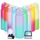 Garrafa de água OLDLEY isolada 530mL em aço inoxidável com 3 tampas