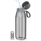 Garrafa de água PHILIPS GoZero Everyday Filter 1L cinza sem BPA Garrafa de água PHILIPS GoZero Everyday Filter 1L cinza sem BPA