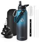 Garrafa de água RAYMYLO isolada 1.2L em aço inoxidável índigo/preto Garrafa de água RAYMYLO isolada 1.2L em aço inoxidável índigo/preto