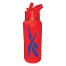 Garrafa de água Reebok em aço inoxidável 946mL com tampa de palha vermelha/azul