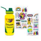 Garrafa de água Silver Buffalo Crayola Crayon Box 1L com adesivo Garrafa de água Silver Buffalo Crayola Crayon Box 1L com adesivo