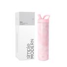Garrafa de Água Simple Modern Mesa 700ml - Tampa com Palha - Estampa Blush Tie Dye Garrafa de Água Simple Modern Mesa 700ml - Tampa com Palha - Estampa Blush Tie Dye