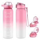 Garrafa de água SLUXKE isolada 700mL em aço inoxidável rosa