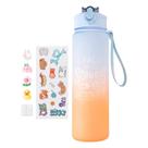 Garrafa de Água Squeeze Sport 750ml Com Adesivos 3D E Frase