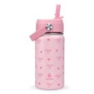 Garrafa de água XCCme Kids Pink Bow 400ml em aço inoxidável