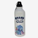 Garrafa de aluminio branca 500ml c/mosquetao stitch cute