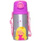 Garrafa de Aluminio Infantil Buba com Canudo Princesa