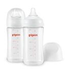 Garrafa de amamentação de vidro PIGEON Wide Neck 240mL Anti-Colic x2