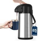 Garrafa de café Gezoss 2.5L/85OZ Airpot Dispenser em aço inoxidável