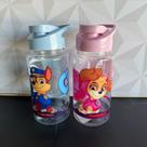 Garrafa de plástico chase ou skye patrulha canina cachorros rosa ou azul 500ml para água garrafinha