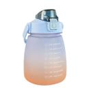 Garrafa de plástico com canudo e alça 900ml tie dye academia