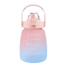Garrafa de plástico redonda com canudo e alça tie dye 1200ml
