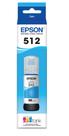 Garrafa de tinta Epson 512 EcoTank Ciano de Capacidade Ultra Alta T512220-S