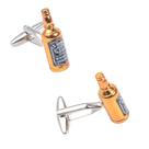 Garrafa de uísque Cufflinks, cobre banhado a ouro para homens Garrafa de uísque Cufflinks, cobre banhado a ouro para homens