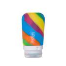 Garrafa de viagem humangear GoToob+ (média) 74 ml de silicone Rainbow