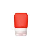 Garrafa de viagem humangear GoToob+ Small 53 mL com tampa de bloqueio vermelha