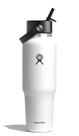 Garrafa de viagem Hydro Flask Wide Flex Straw 1,2 L branca
