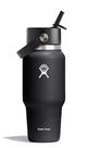 Garrafa de viagem Hydro Flask Wide Flex Straw 700 ml preta