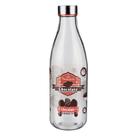 Garrafa De Vidro 950ml Tampa Aço Inox Leite Água Suco Euro