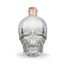 Garrafa de Vidro Caveira com Rolha 400ml