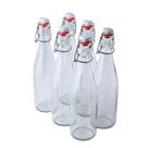 Garrafa de Vidro FastRack 473ml com Tampa Flip Top Pacote com 6