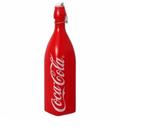 Garrafa De Vidro Quadrada 1L Hermética Coca-Cola - Vermelho