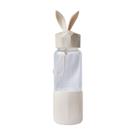 Garrafa de vidro rabbit bottle com capa de silicone e tampa plástica