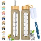 Garrafa de Vidro SipZest 900 ml com Canudo e Capa de Silicone