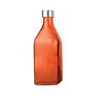 Garrafa de vidro tampa inox scotch água suco vermelho