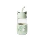 Garrafa de vidro totoro bottle com capa de veludo com tampa e alça 430ml