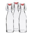 Garrafa De Vidro Transparente Tampa Hermética 250ml Kit 2und